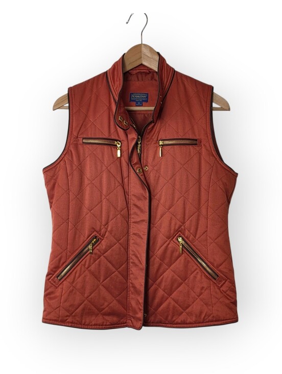 Pendleton Jackets & Blazers - Pendleton Quilted Copper Diamond Women's Vest Medium